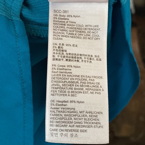 Marmot Long Sleeve Button Down Shirt Small Zippered Side Pocket, Blue - Picture 8 of 11